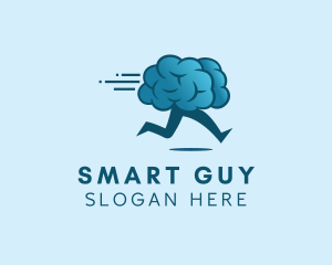 Running Brain Learning logo design