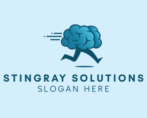 Running Brain Learning logo design