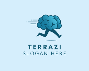 Running Brain Learning logo design