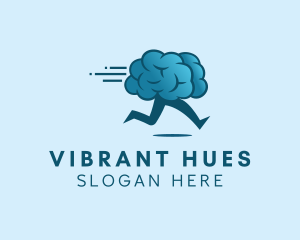 Running Brain Learning logo design