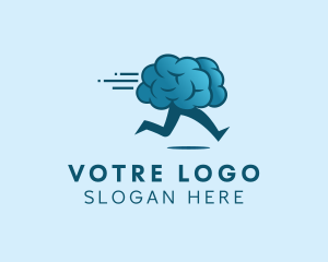 Running Brain Learning logo design