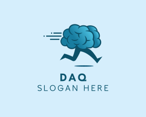 Running Brain Learning logo design