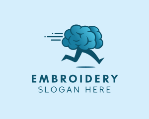 Running Brain Learning logo design