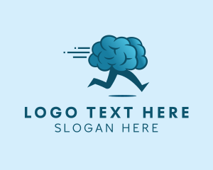 Intelligent - Running Brain Learning logo design