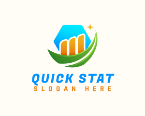 Stat - Business Growth Chart logo design