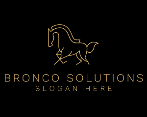 Bronco - Minimalist Bronco Horse logo design