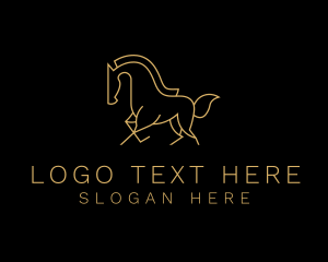 Equestrian - Minimalist Bronco Horse logo design