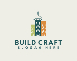 Roller Paint Building logo design