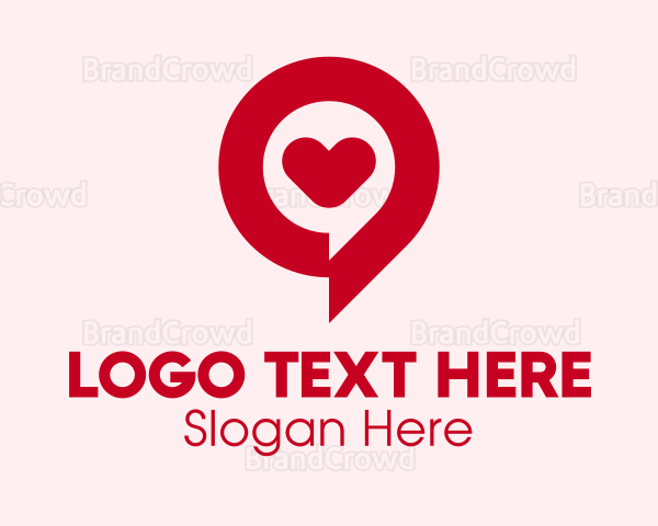 Love Chat Bubble Logo