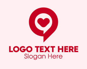 Love Chat Bubble  Logo