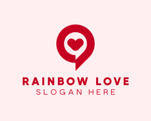 Love Chat Bubble  logo design