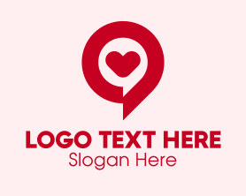 Telehealth - Love Chat Bubble logo design