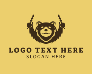 Grizzly - Bear Street Food Dining logo design