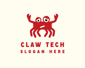 Claw - Sad Crab Cartoon logo design