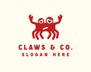 Sad Crab Cartoon logo design