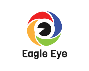 Colorful Shutter Eye logo design