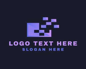 Uploading - Pixels Tech App logo design