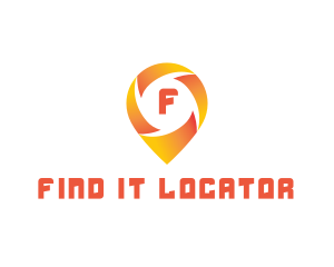 Solar Location Pin  logo design