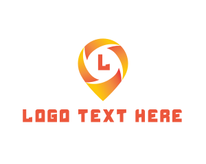 Locator - Solar Location Pin logo design