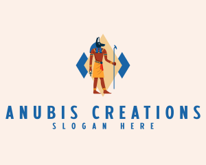 Egyptian God Anubis logo design