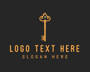 Mortgage - Orange House Key logo design