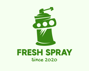 Military Tank Spray Can logo design