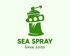 Military Tank Spray Can logo design