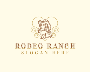 Cowgirl Ranch Hat logo design