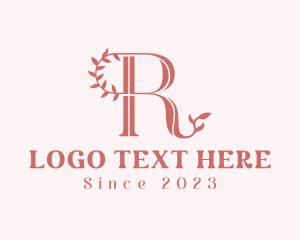 Floral - Vine Boutique Letter R logo design