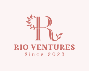 Vine Boutique Letter R logo design