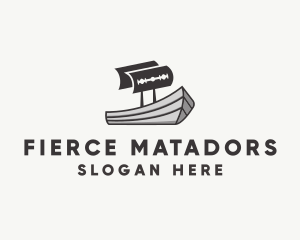 Maritime Razor Ship logo design