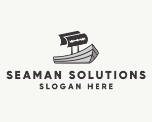 Seaman - Maritime Razor Ship logo design