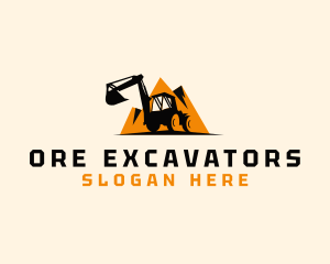 Mountain Industrial Excavator logo design