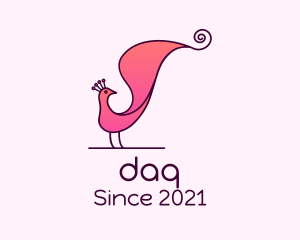Amusement Park - Pink Stylish Peacock logo design