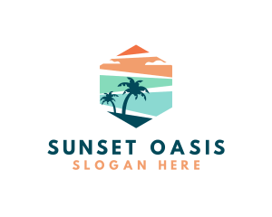 Hexagon Beach Resort logo design