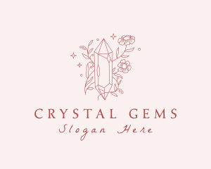 Ornamental Floral Crystal logo design