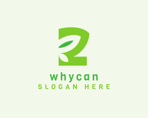 Vegetarian - Nature Leaf Number 2 logo design