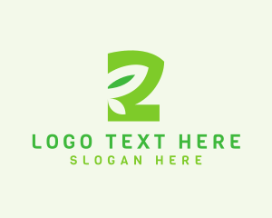 Second - Nature Leaf Number 2 logo design