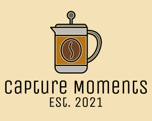 Espresso Machine - Minimalist Coffee Press logo design