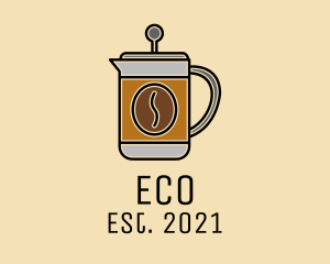 Brewed Coffee - Minimalist Coffee Press logo design