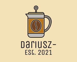 Barista - Minimalist Coffee Press logo design