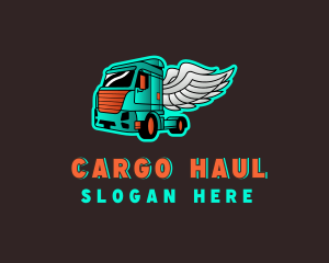 Freight Truck Wings logo design