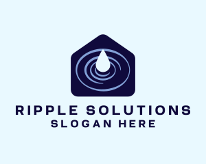 Ripple - Droplet Ripple House logo design