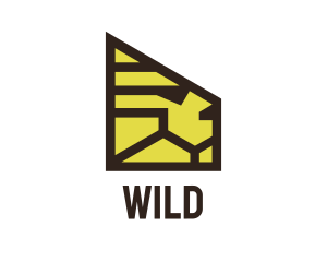 Minimalist Security Lion logo design