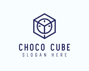 Time Cube Monoline logo design