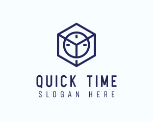 Minute - Time Cube Monoline logo design