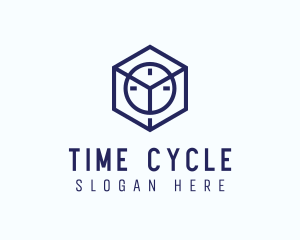 Time Cube Monoline logo design