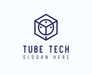 Tube - Time Cube Monoline logo design