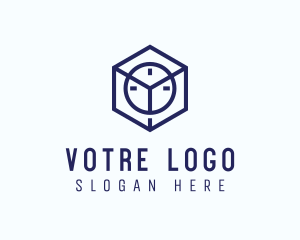 Time Cube Monoline logo design