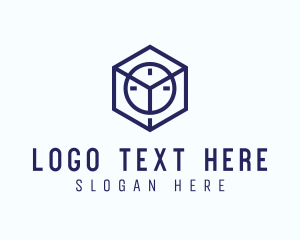 Hour - Time Cube Monoline logo design